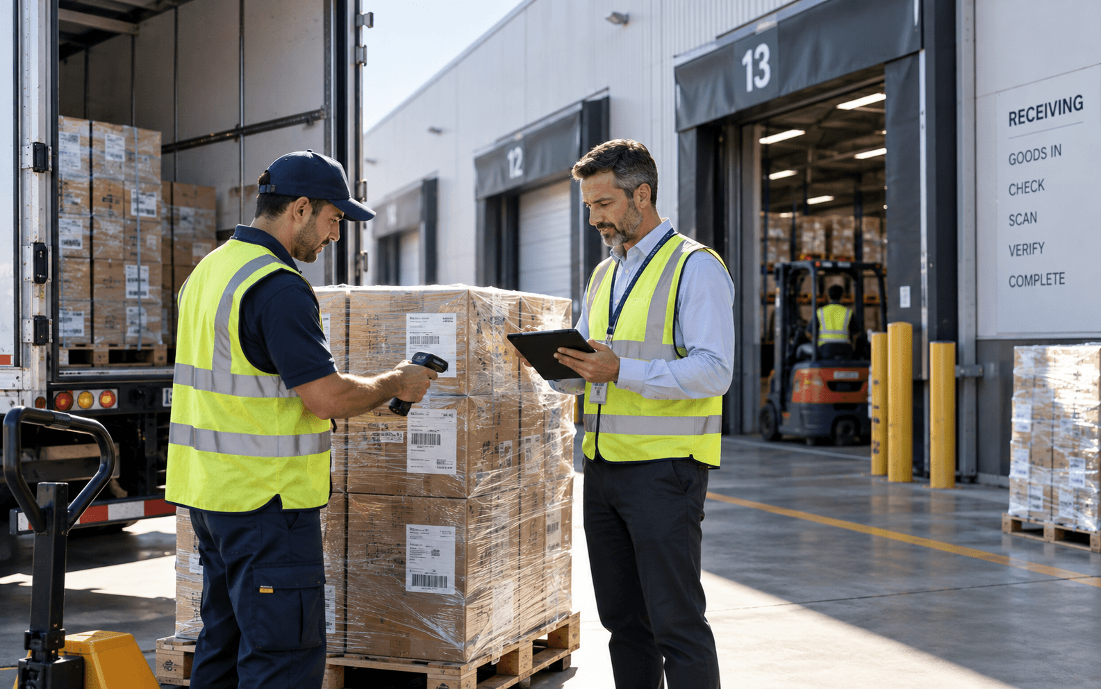 Operations colleagues reviewing delivery work